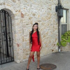 Red homecoming dress